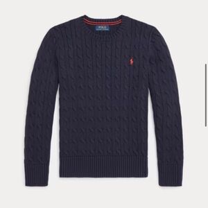 RALPH LAUREN | Navy Cable Knit Sweater